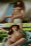 Naked housewife making